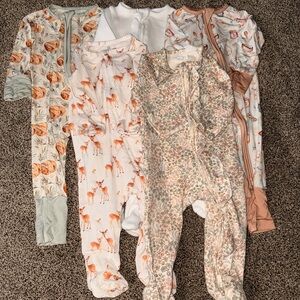 Lot of 5 Baby girl PJ’s! EUC